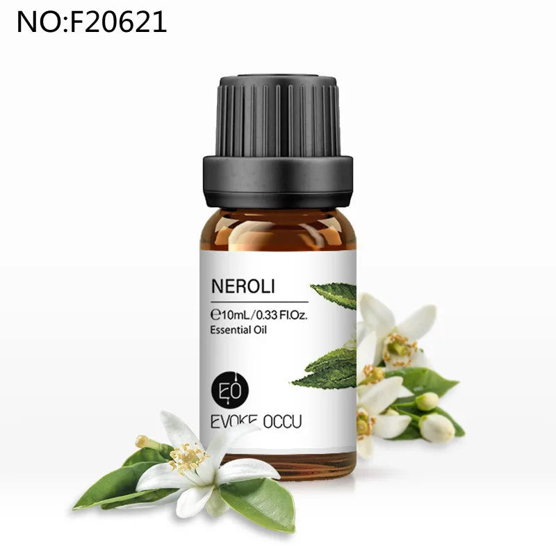 10ml Essential Oil Organic Plant 34 FLAVOR for Diffuser, Humidifier, Massage, Sleep, Bath, Soap,SPA, DIY Scented Candle Perfume