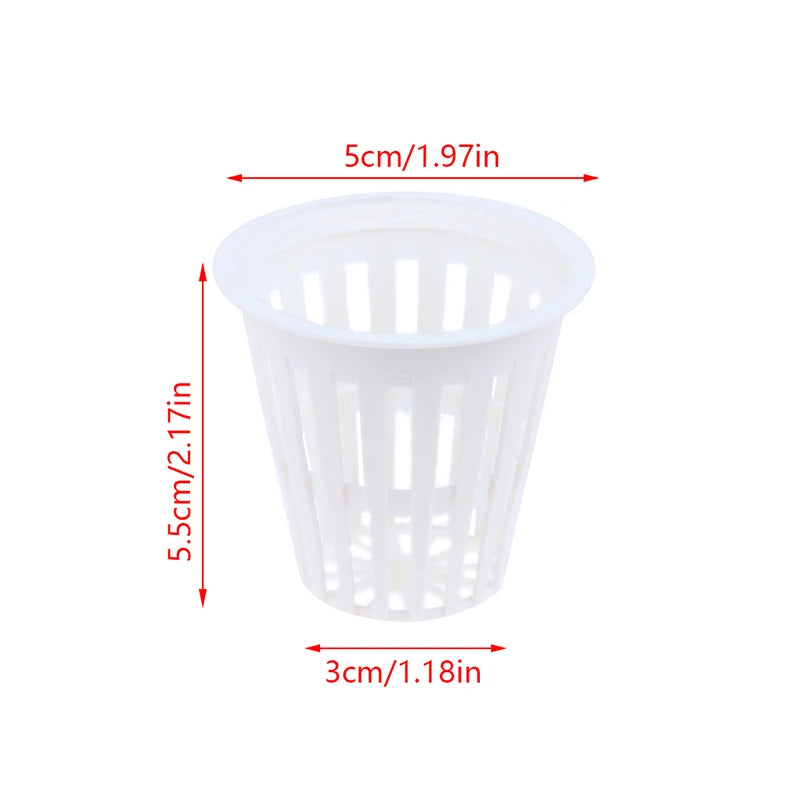 10Pcs 2 Inch 3 Inch Grow Orchids Hydroponics Cups Planting Mesh Pot Soilless Net Basket Slotted Colonization Container