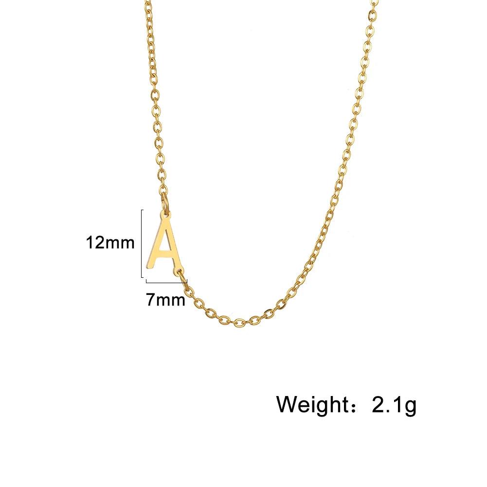 Skyrim Stainless Steel Initial Necklace for Women A-Z Alphabet Capital Letter Pendant Necklaces Choker Fashion Jewelry Gift 2025