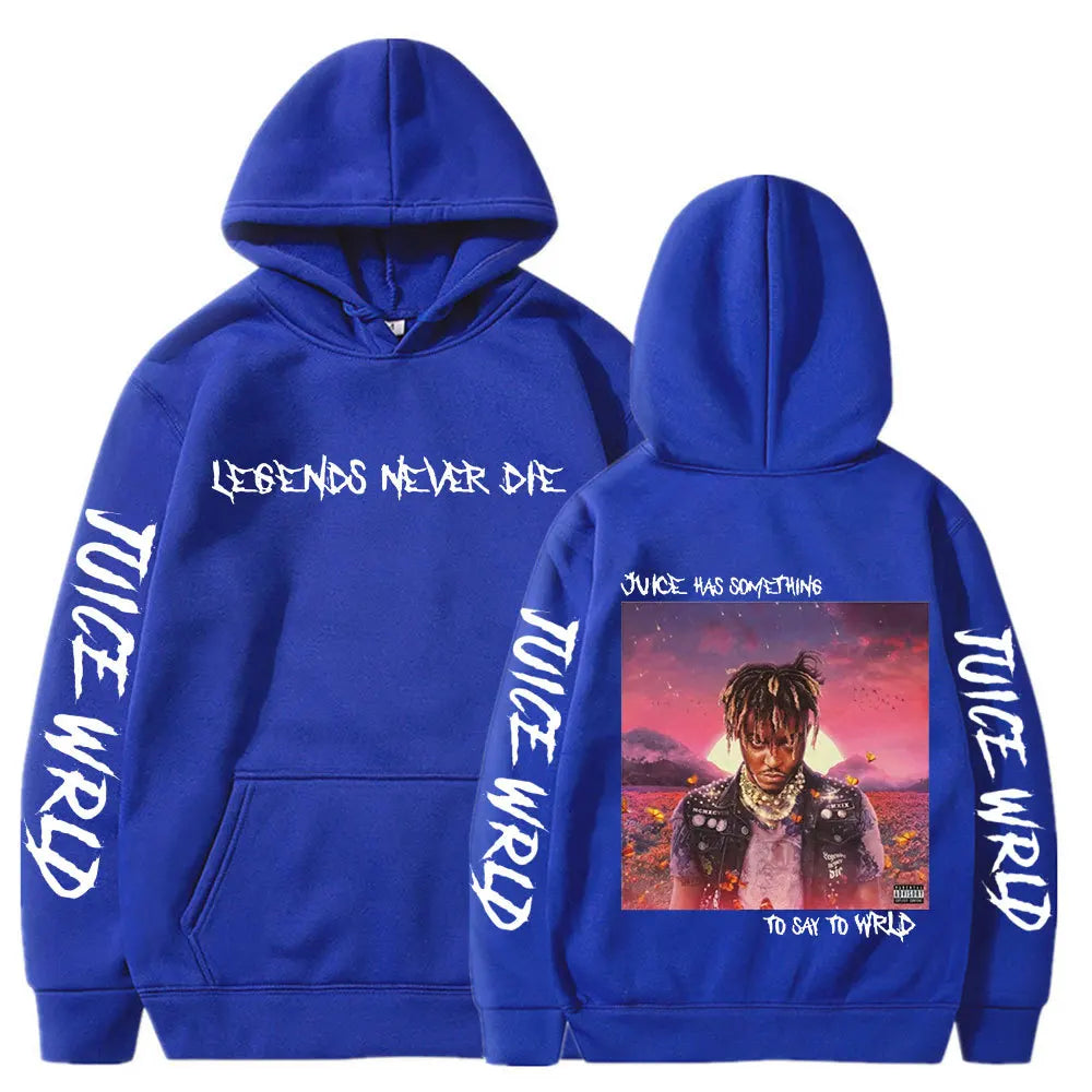 Juice WRLD Hoodies Men Women Hooded Sweatshirts Fashion Hip Hop Casual Pullovers Autumn Boys Girls Black Streetwear Juicewrld
