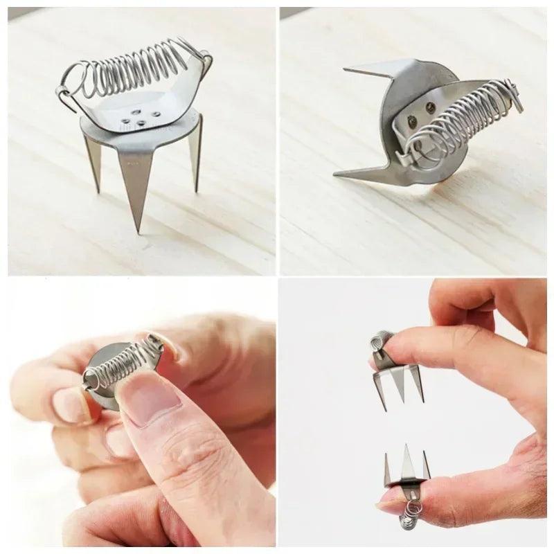 New Pottery Glaze Tools Fingertip Dip Glaze Clip DIY  Stainless Steel Glaze Clip Tea Cup Small Ceramic Coloring and Glazing Tool