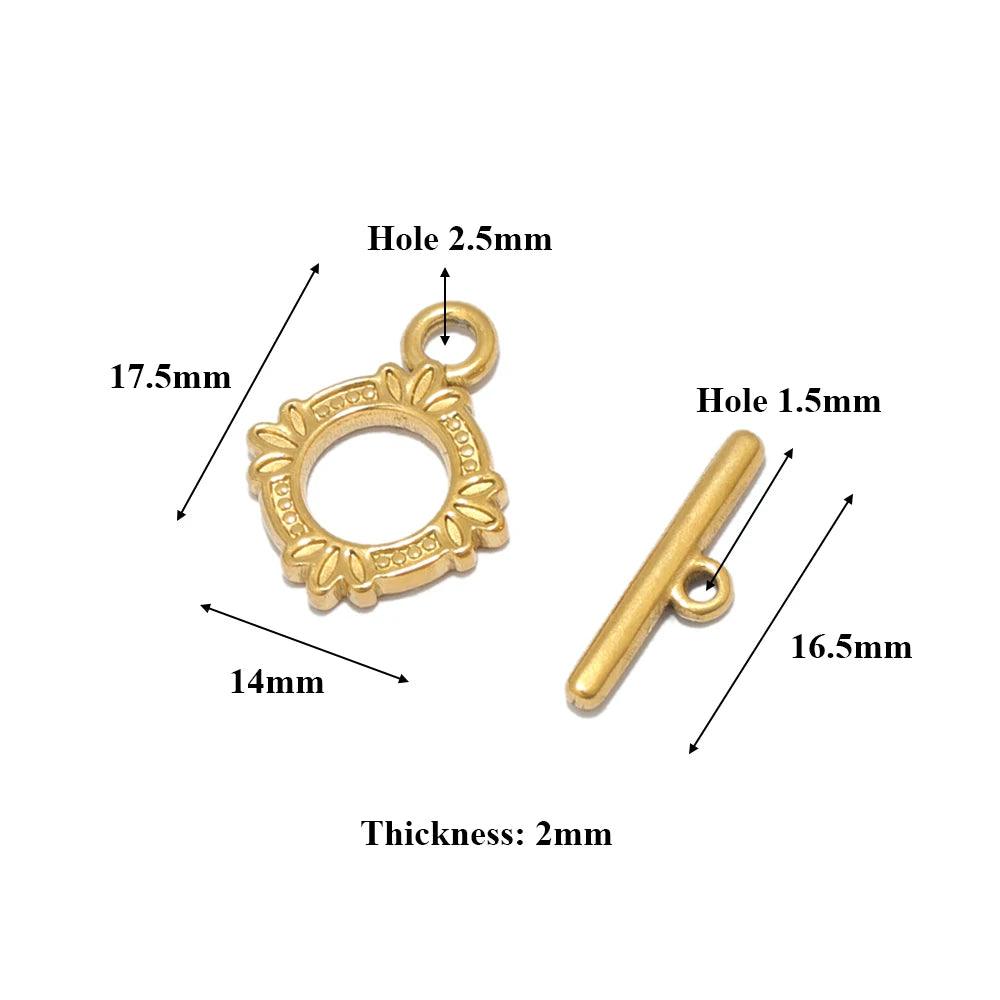 4 Sets Stainless Steel Gold Toggle OT Clasps for DIY Jewelry Making Necklaces Connectors Fasteners Bracelets Hooks Supplies