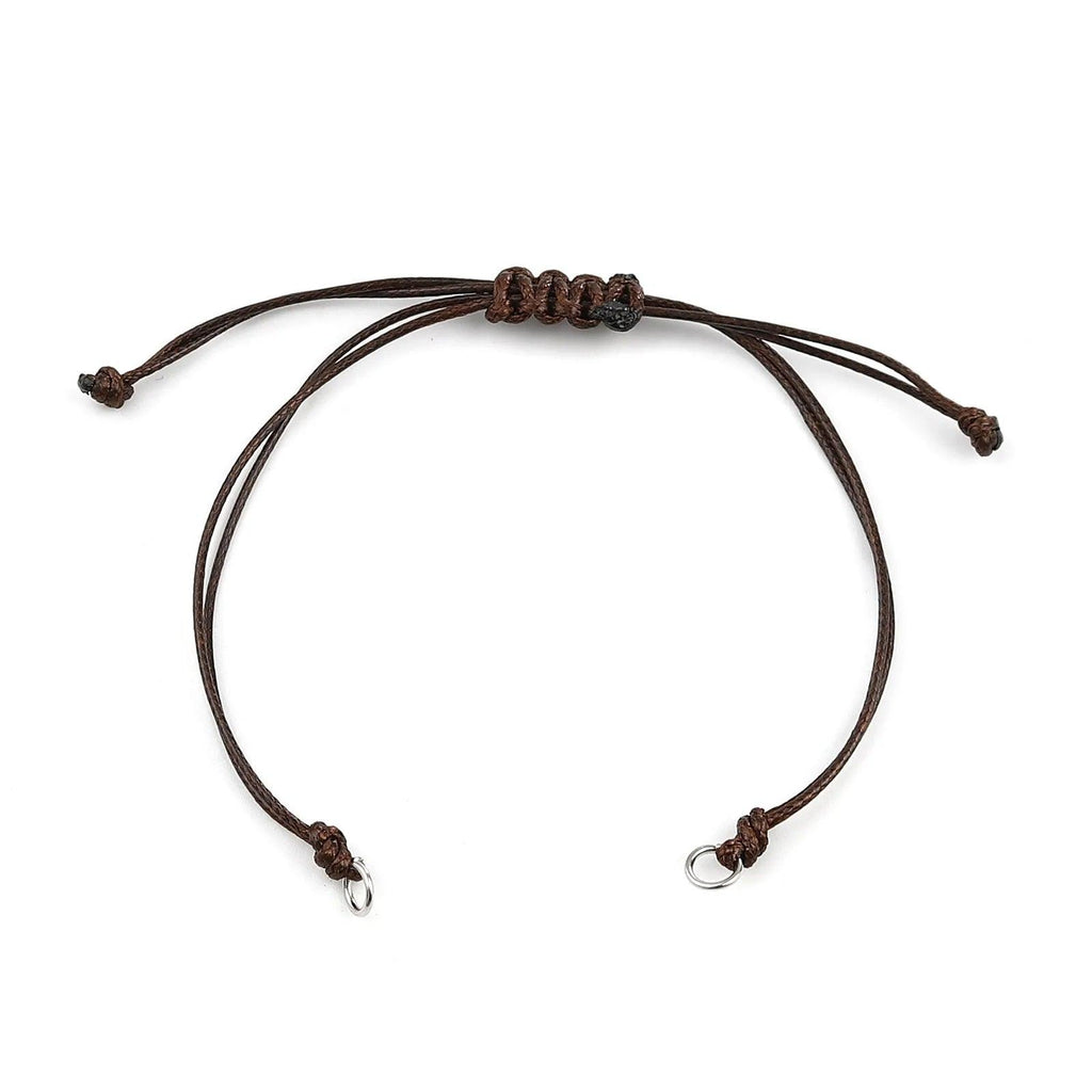 Wax Thread Braided Handmade Bracelets Adjustable Woven Bracelet For DIY Jewelry Gift Accessories Findings Making,5 PCs