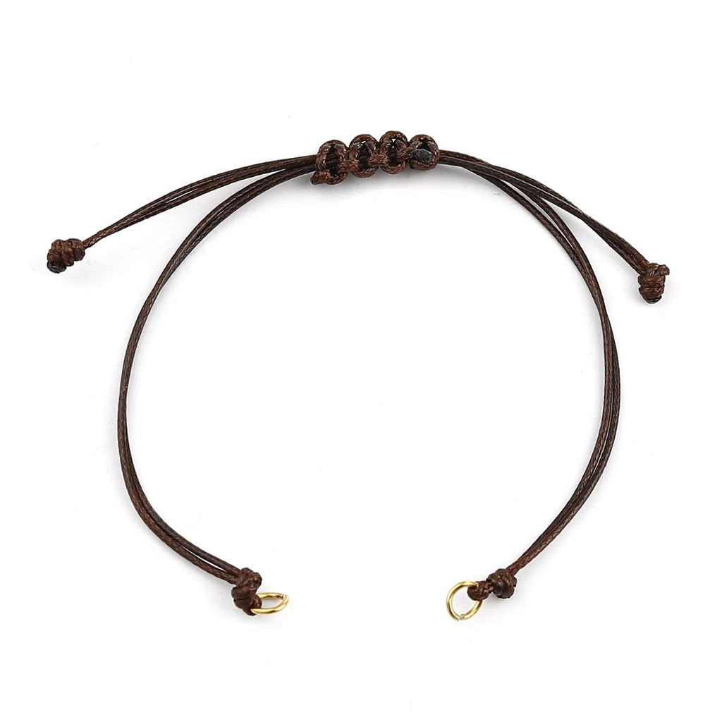 Wax Thread Braided Handmade Bracelets Adjustable Woven Bracelet For DIY Jewelry Gift Accessories Findings Making,5 PCs