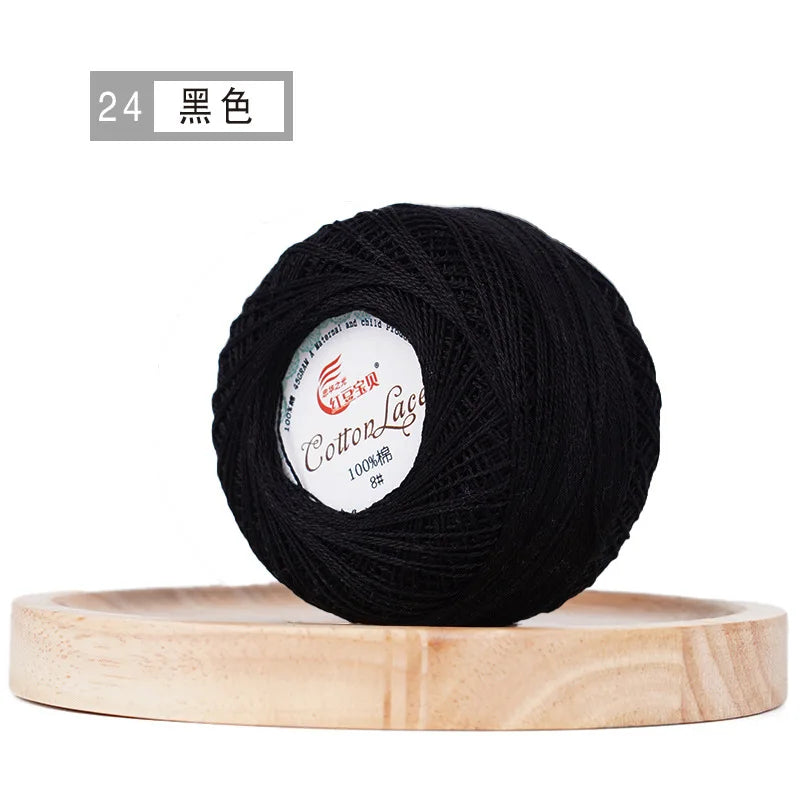 100% Cotton Mercerized Crochet Yarn 45g for Knitting and Embroidery Projects