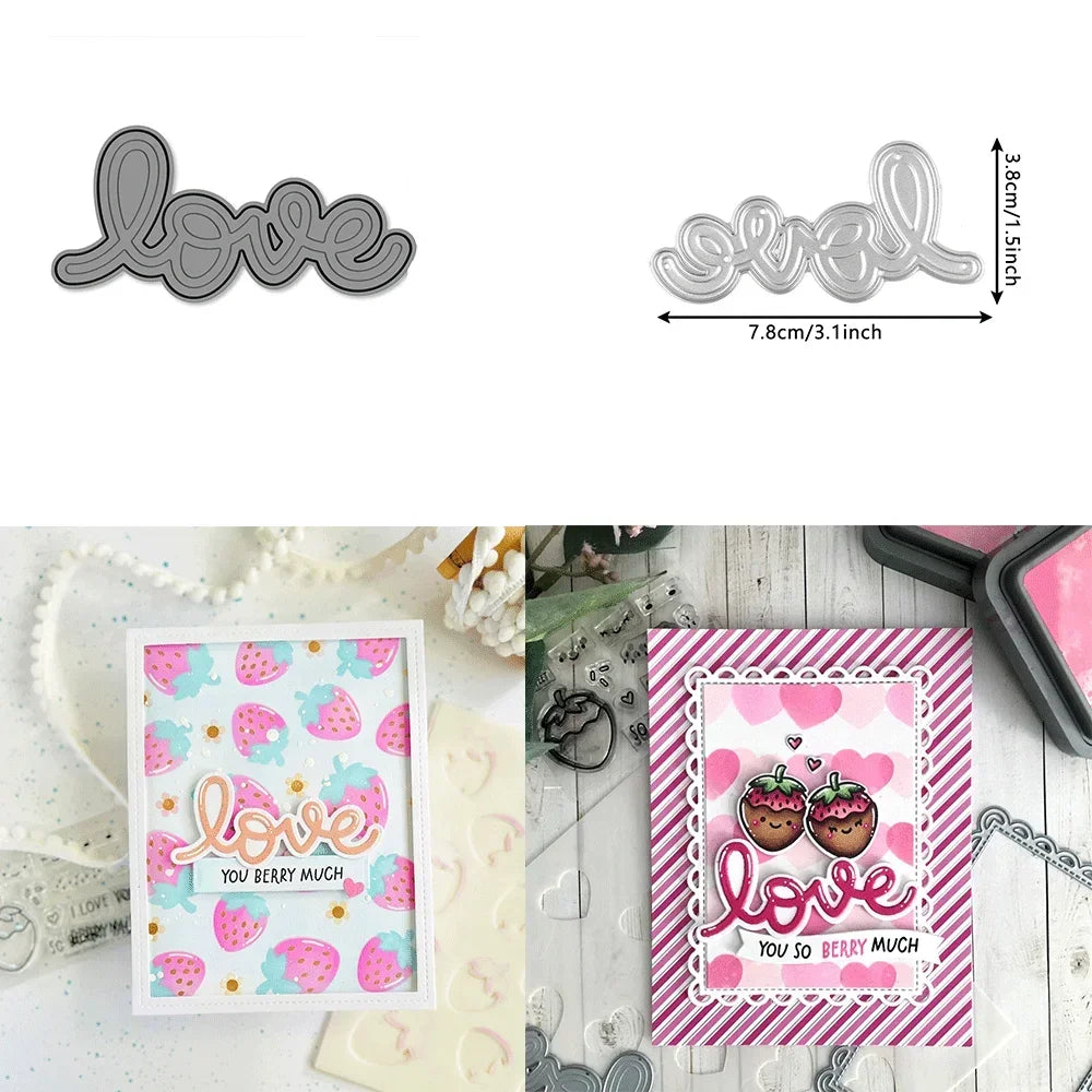 I Heart Pandas Bamboo Forest Metal Cutting Dies Embossing Diecut for DIY Card Making Scrapbooking Crafting Supplies