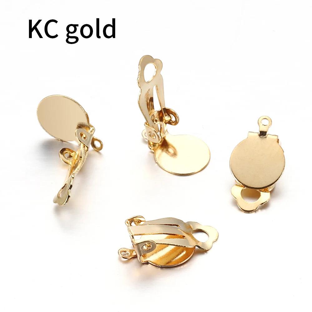 50pcs Frog Earring Clips for Jewelry Making DIY