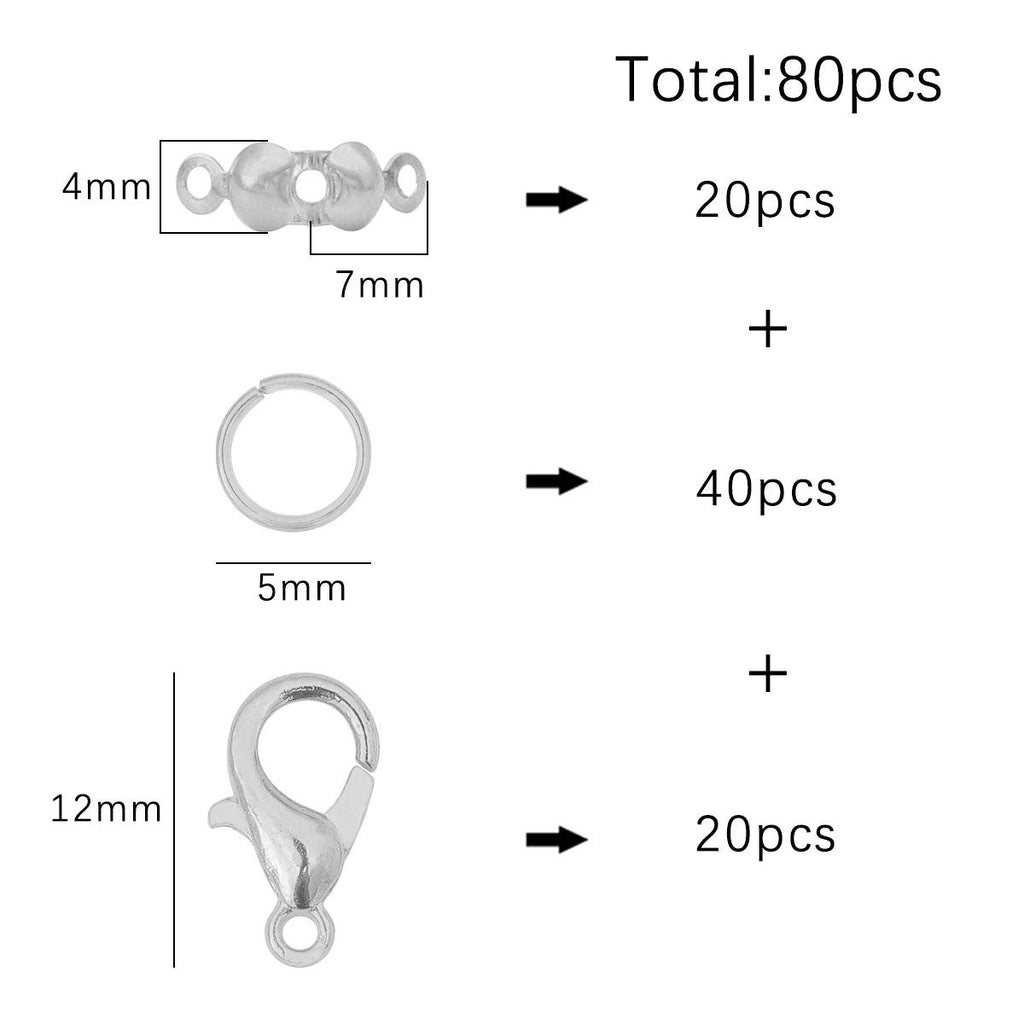 About160Pcs Lobster Buckle Single Loop Bag Buckle Connection Buckle Set Handmade DIY Making Jewelry Accessories Materials