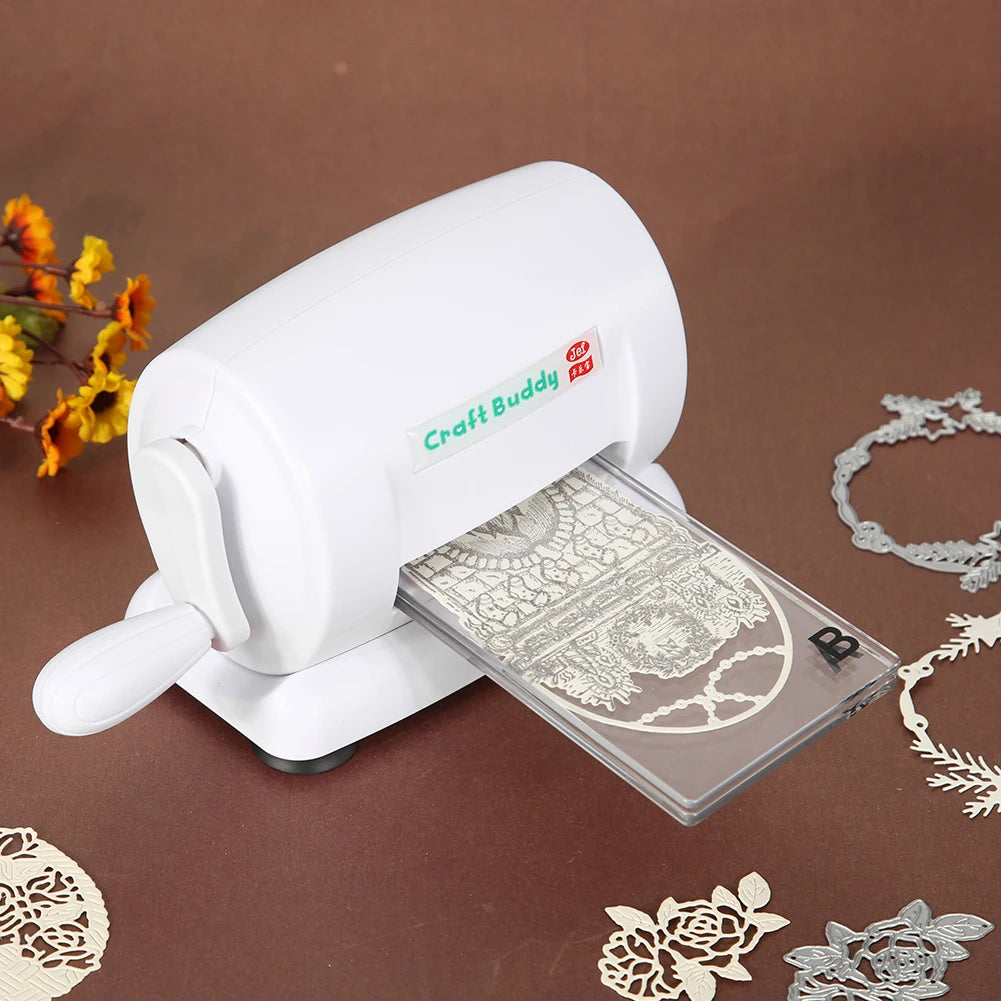 Die-Cut Machines Dies Cutting Embossing Home DIY Scrapbooking Paper Cutter Diy Knurling Machine with Plastic Backing Plate