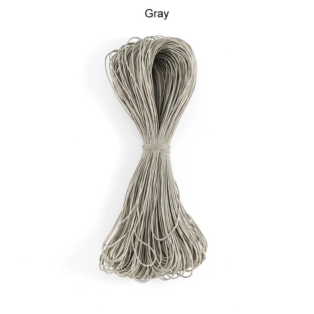 65m/Lot Waxed Cotton String Beading Cord Rope 1mm For Bracelet And Necklace Jewelry Making Weaving Supplies Accessories