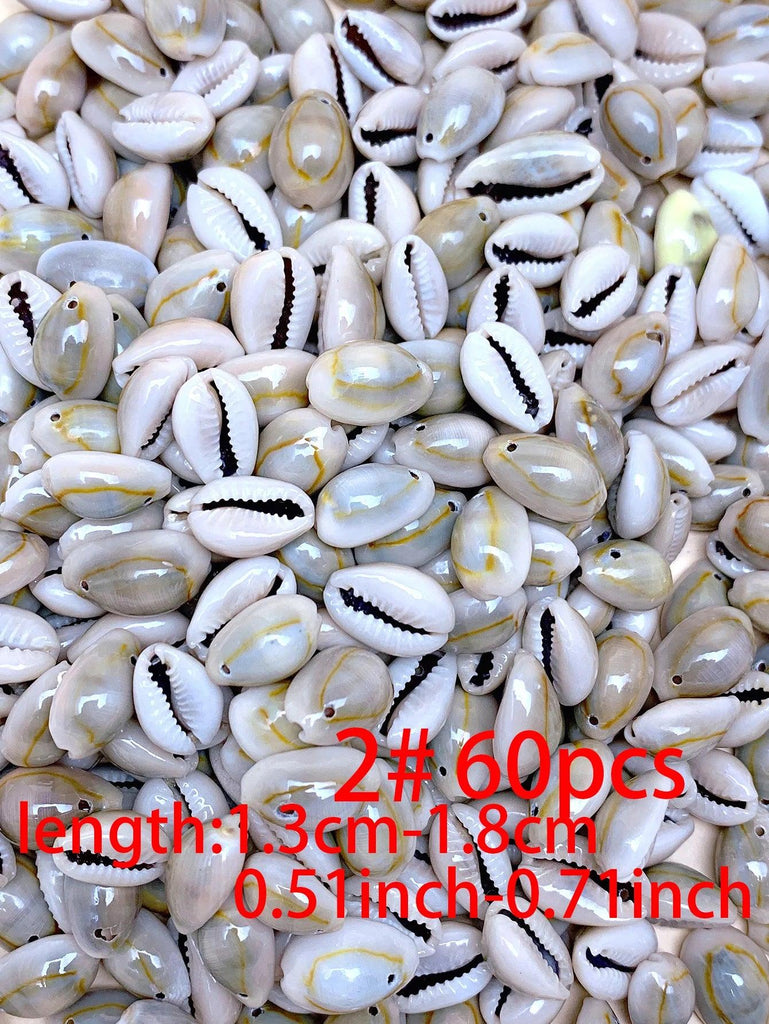 30/60/120pcs natural handmade diy with hole shell suitable for bracelet necklace earrings pendant jewelry accessories