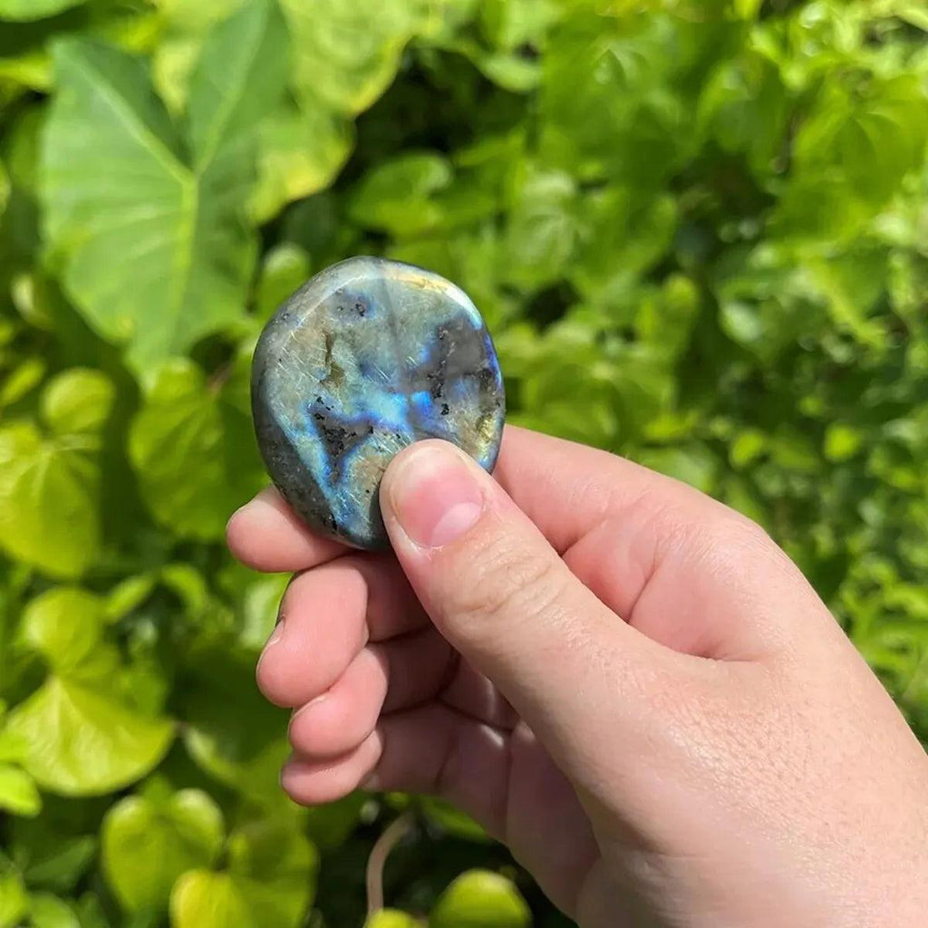 3 Styles Labradorite Palm Stone, Stone Shape Oval Smooth Polished Labradorite Stone, Jewelry Making Accessories