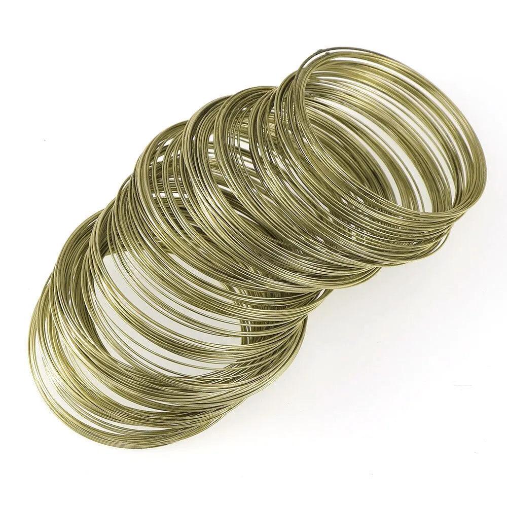 100pcs Loops Jewelry Wire Memory Beading Wire Cuff Bangle Bracelet For Jewelry Making Bracelet Necklace DIY Crafts Making