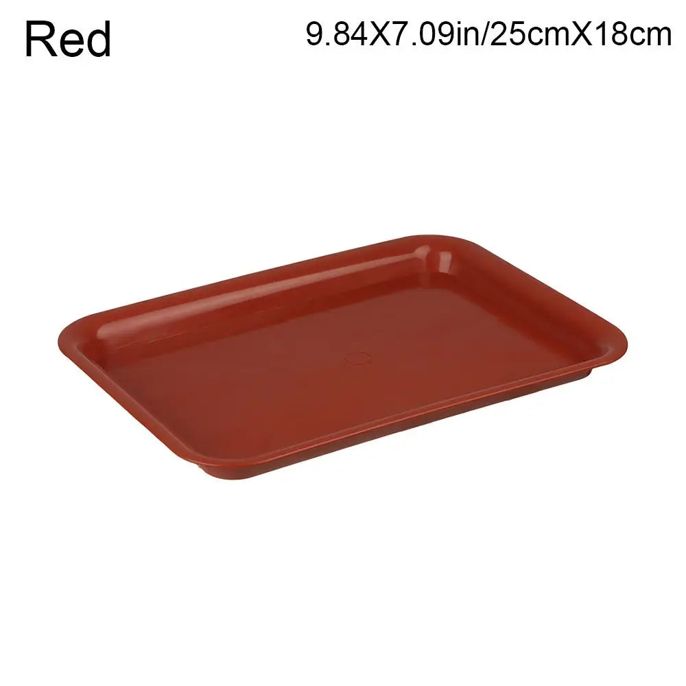 1PC Plastic Heavy Duty Rectangle Flower Pot Indoor Outdoor Plant Saucer Drip Trays Plastic Tray Saucers