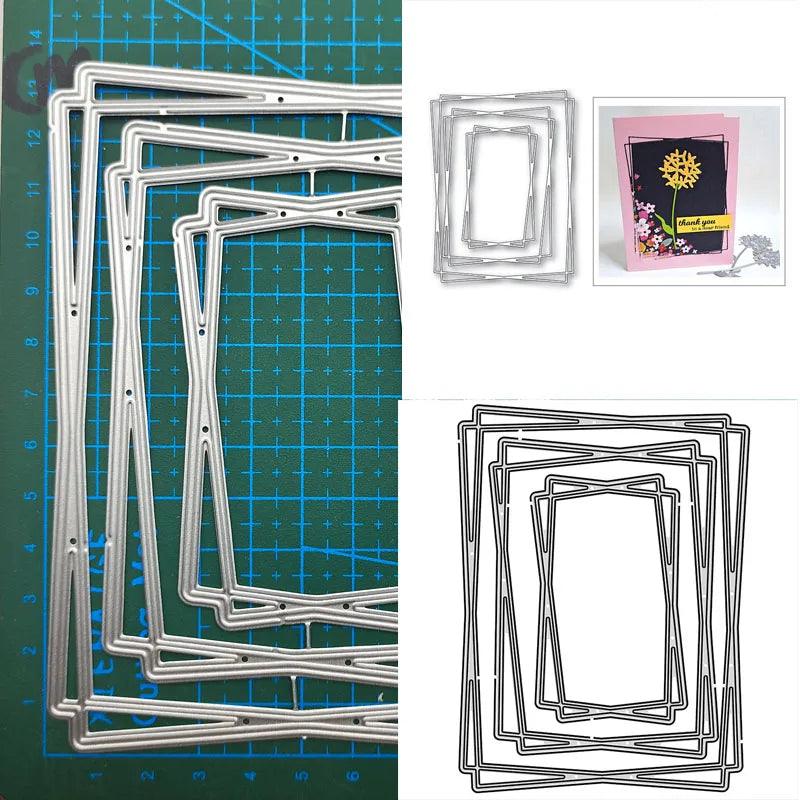 Irregular framework DIY Cards Scrapbooking Decor Embossing Dies Cut Stencils Folder Craft Delicate Metal Die Cutting Dies DIY