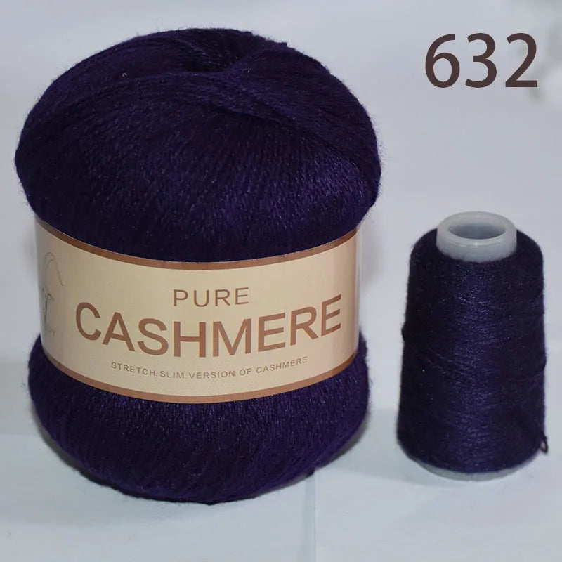 Pure Mongolian Cashmere Yarn for Crocheting 3-Ply Worsted Warm Soft Weaving Fuzzy Knitting Thread Pack of 5