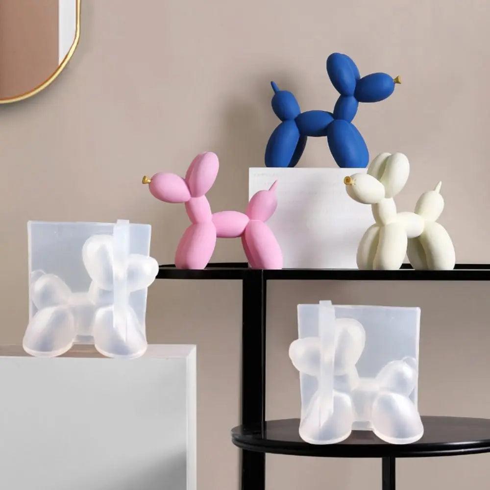 1 Pc 3D Mini Balloon Puppy Mold Silicone Dog Balloon Mold Desktop Ornament Plaster Epoxy Resin Mold DIY Soap Making - Winord