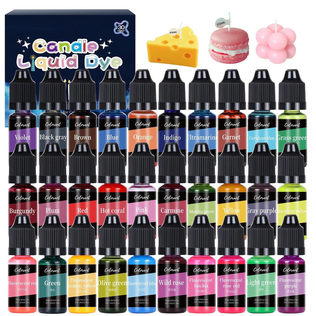 16/18/20/24/30 Colors Candle Dyes Pigment Kit DIY Candle Soap Dye Liquid Colorant Making Kit Handmade Candle Mold Resin Crafts
