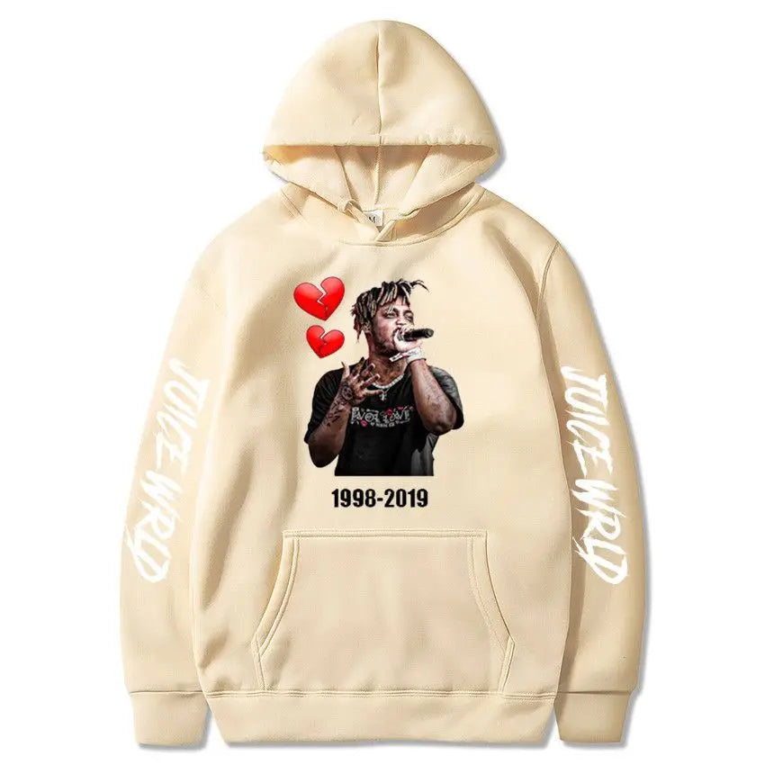 Rapper Juice Wrld 999 Letter Printed Hoodie Y2k Women's Casual Fashion Sportswear Autumn/Winter Hoodie Men's Women's Clothing