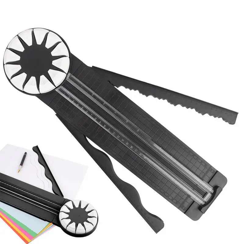 12 In 1 Rotary Paper Trimmer Multi-Functional Cutting Tool With 12 Cutting Heads, 360 Rotating Head Scrapbooking Tools