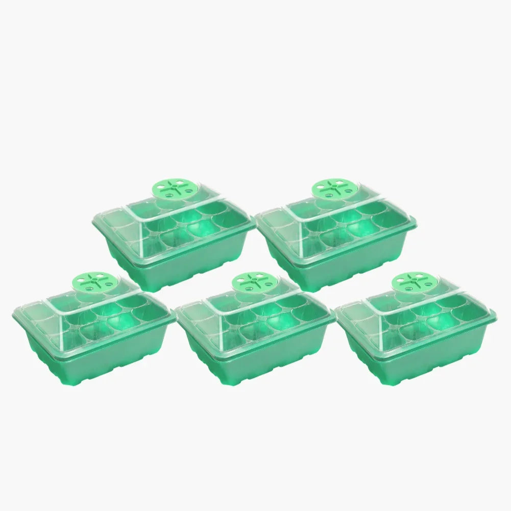12 Holes Seed Starting Tray Stackable Plant Germination Starter Tray Mini Greenhouse Germination Tray for Succulent Plant