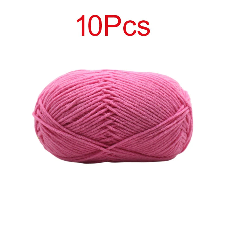 10 Pieces Multi Color Cotton Knitting Yarn Soft Warm Crocheting Yarn for Hand Knit Sweaters Hats Scarves Blankets Amigurumi