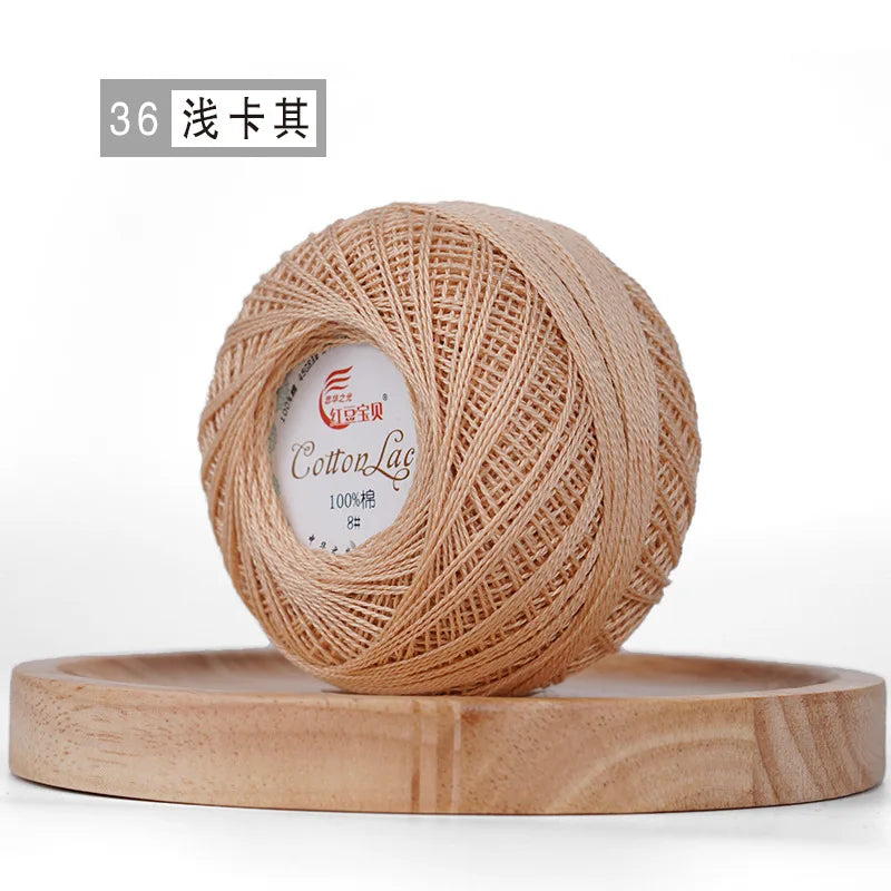 100% Cotton Mercerized Crochet Yarn 45g for Knitting and Embroidery Projects