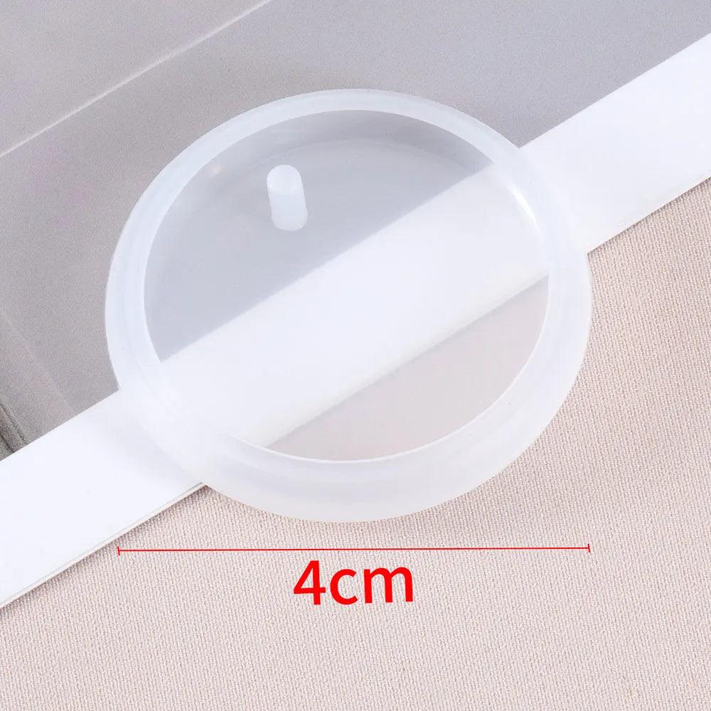 Rectangle Round Pendants Resin Mold Heart/Shield Shaped Silicone Mold for DIY Jewelry Making Earrings Charms Keychain Tools
