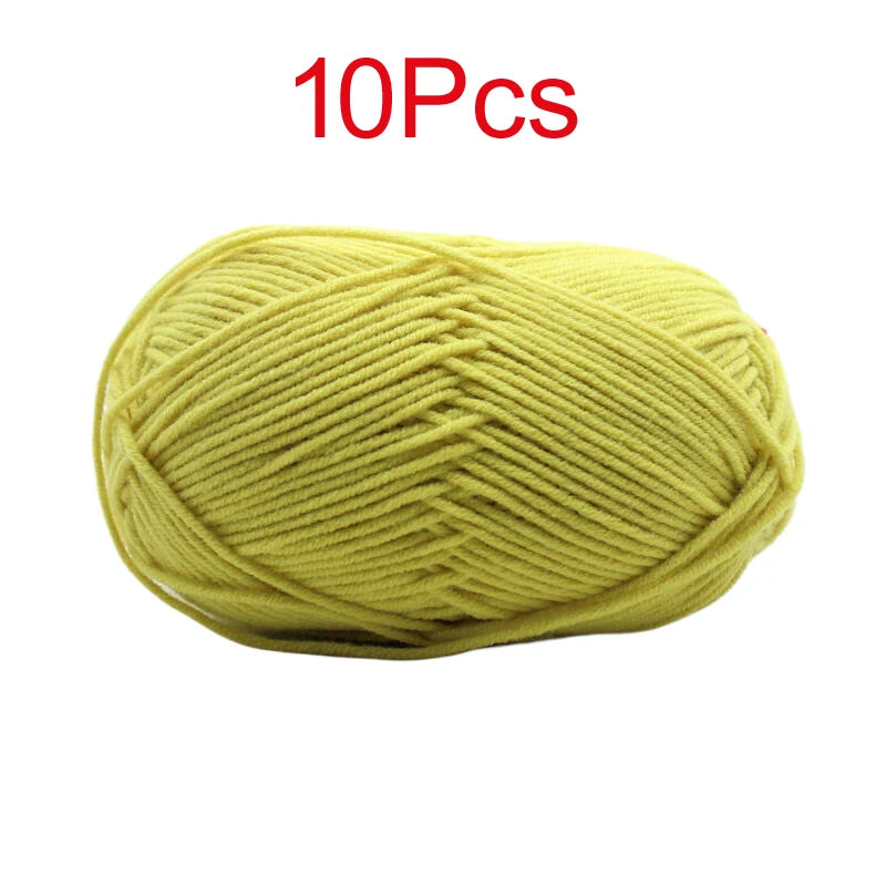 10 Pieces Multi Color Cotton Knitting Yarn Soft Warm Crocheting Yarn for Hand Knit Sweaters Hats Scarves Blankets Amigurumi