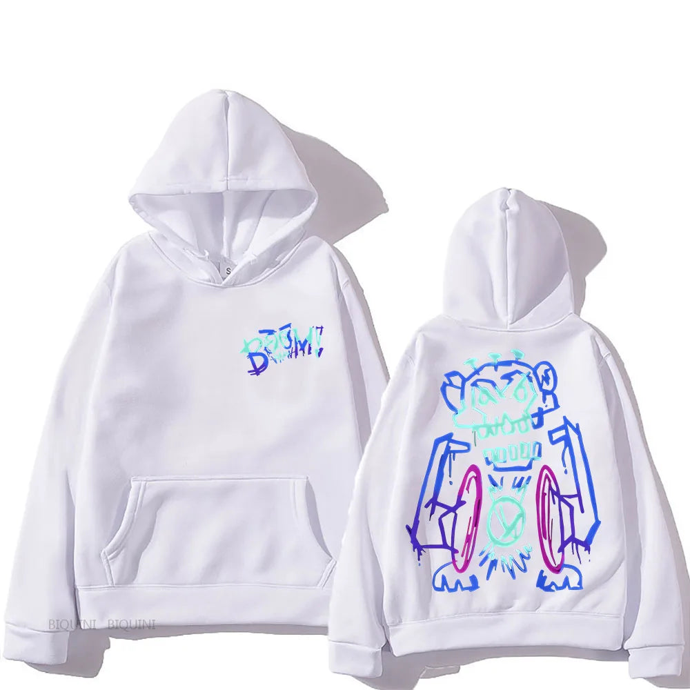 Jinx Arcane Hooded Cartoon Print Cute Fleece Comfortable Sweatshirt Funko Pop Harajuku Kawaii Clothes Unisex Anime Pullovers