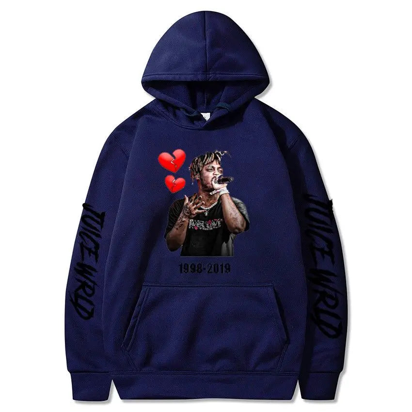 Rapper Juice Wrld 999 Letter Printed Hoodie Y2k Women's Casual Fashion Sportswear Autumn/Winter Hoodie Men's Women's Clothing