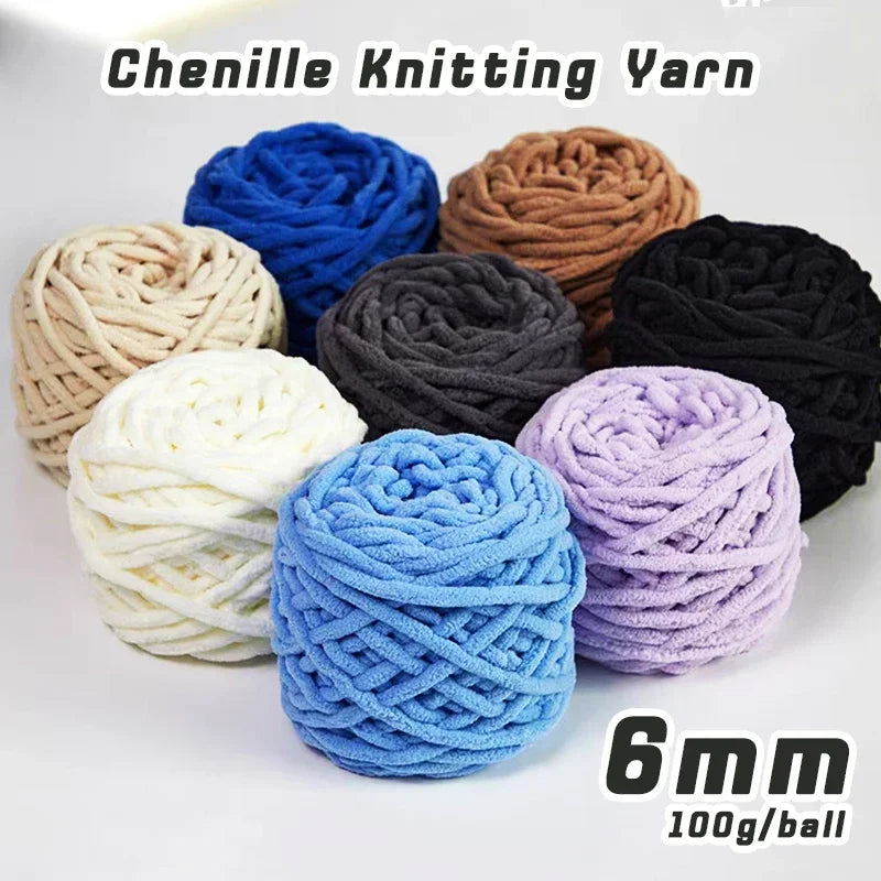 Chenille Knitting Chunky Yarn Soft line cotton yarn for hand crochet thick Weaving Scarf Blanket Thread Needlework Crafts