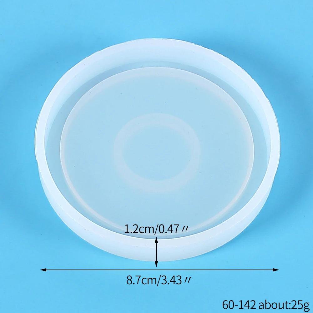Coaster Silicone Resin Mold Heart Round Square Hexagon Oval Cup Tray Mat Casting Crafts Jewelry Storage Tray Making Home Decor