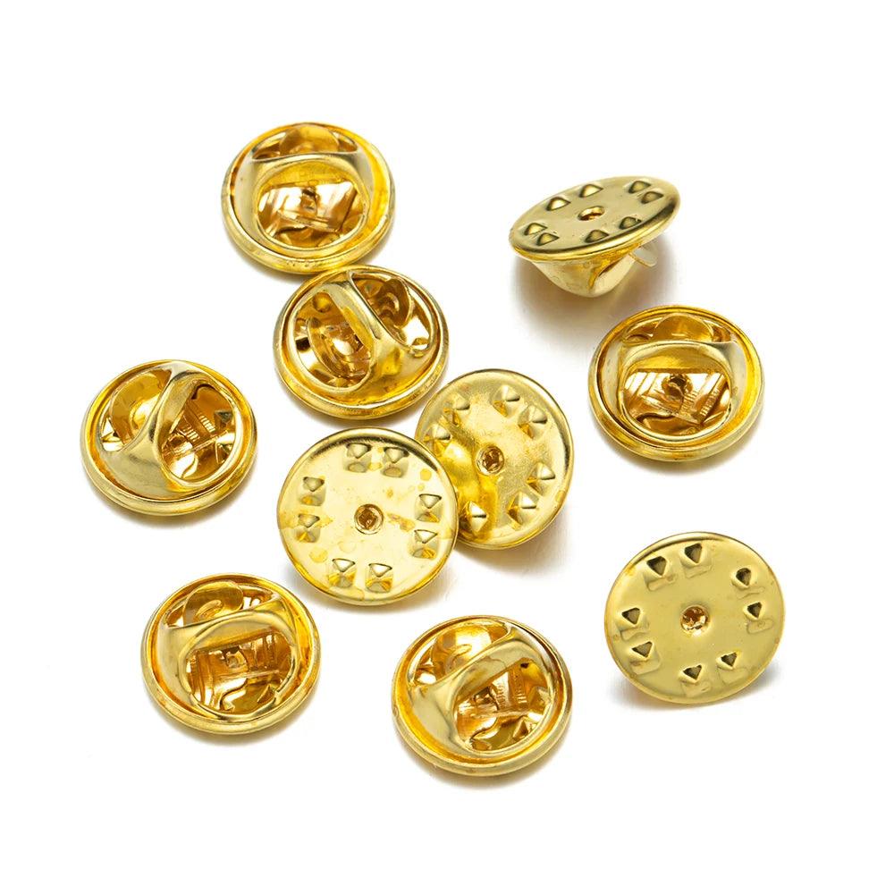 50pcs Rubber Brooch Button Clasps Pin Back Clutch Care Cap Nail Tie Back Stoppers Squeeze Badge Holder Jewelry Accessories