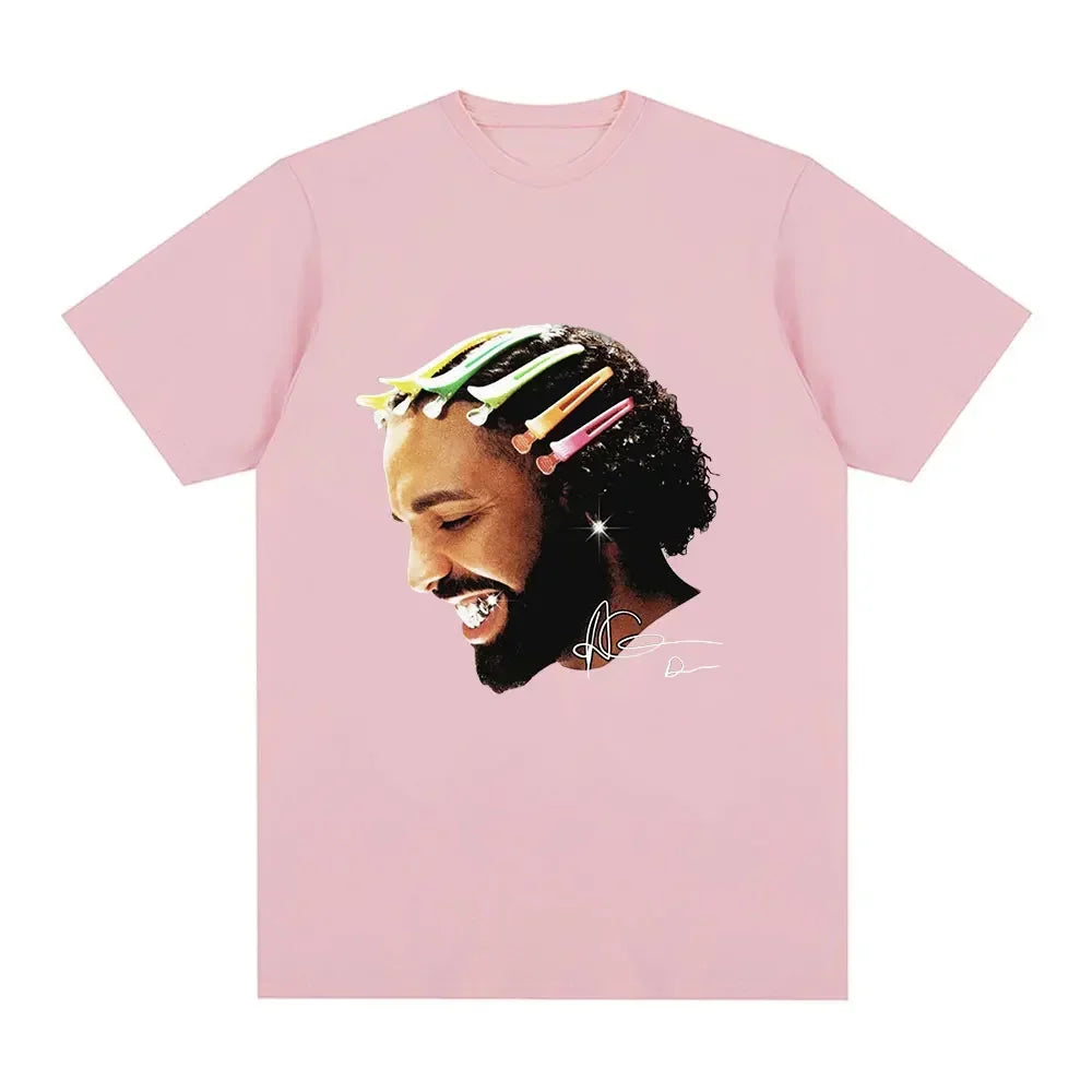 Rapper Drake Dog Pattern Women's Hip Hop Fashion T-Shirt Casual Plus Size Streetwear