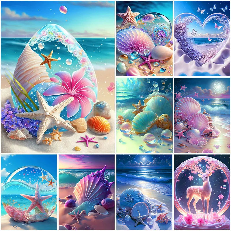 5D DIY Diamond Painting Fantasy Sea Creatures Diamond Embroidery Cross Stitch Kit Full Rhinestone Mosaic Home Decor Gift