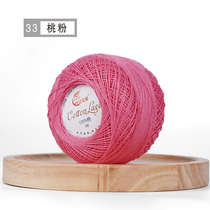 100% Cotton Mercerized Crochet Yarn 45g for Knitting and Embroidery Projects