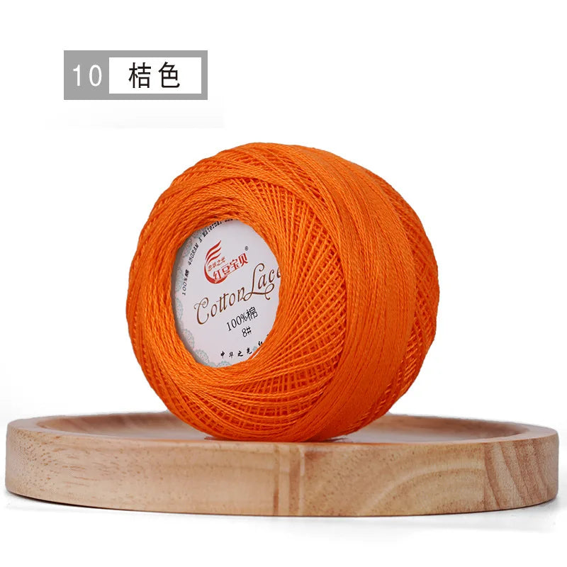 100% Cotton Mercerized Crochet Yarn 45g for Knitting and Embroidery Projects