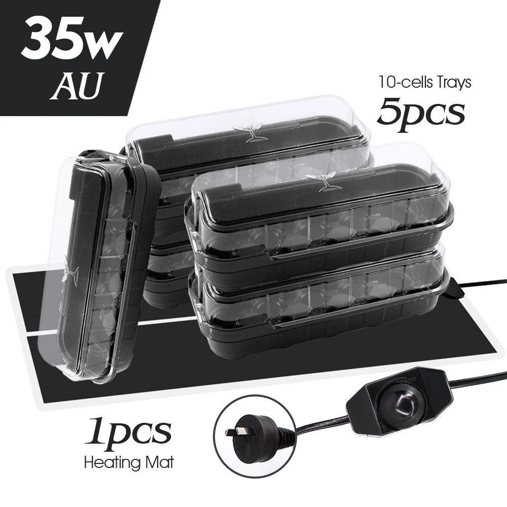 14/35W Plant Heating Pad Warmer Heat Mat  Nursery Seedling Trays Greenhouse Germination Box US/EU/UK/AU Plug Temperature Control