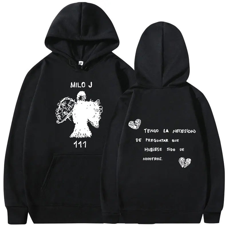Rapper Milo J Hoodies 111 Album Merch Hooded Sweatshirt Men Women Clothes Fashion Hip Hop Vintage Long Sleeve Pullover Fans Gift