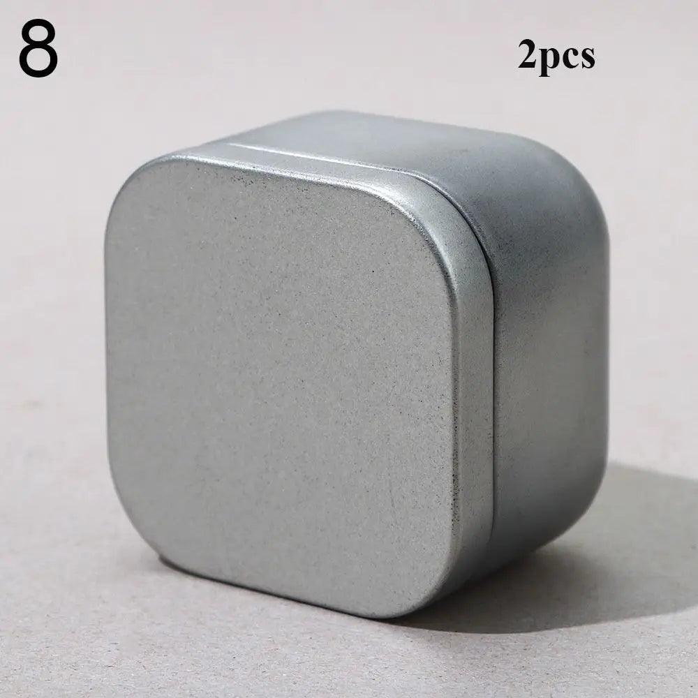 Portable Aluminum Tin Square Shape Jar Cosmetic Container Refillable Bottles Tea Cans Metal Box Candle Jars Candy Packaging Box - Winord