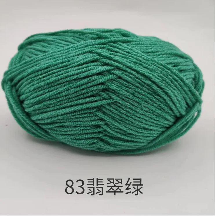 4ply Milk Cotton Knitting Yarn Set for Crochet Crafts and DIY Projects