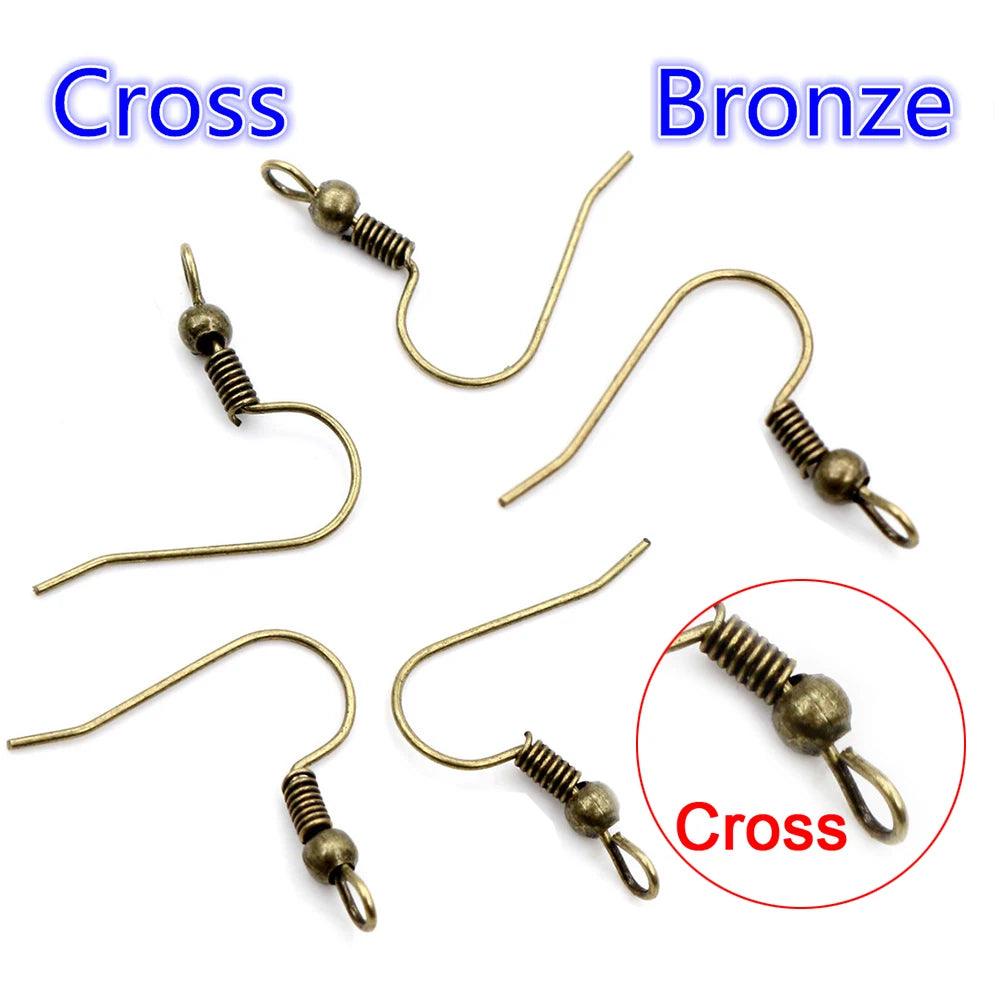 100pcs/lot 20x17mm DIY Earring Findings Earrings Clasps Hooks Fittings DIY Jewelry Making Accessories Iron Hook Earwire Jewelry