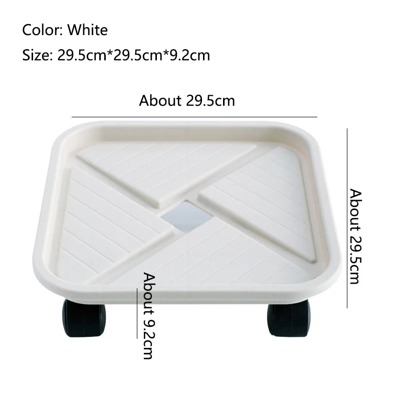 Rotating Movable Pot Trays With Wheels Heavy Duty Rolled Plant Rack Square Indoor Support for Storage Balcony Gardening Supplies