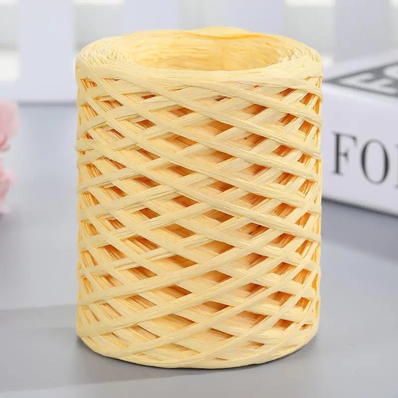 Natural Raffia Straw Yarn For Knitting Crochet Sunhat Bag