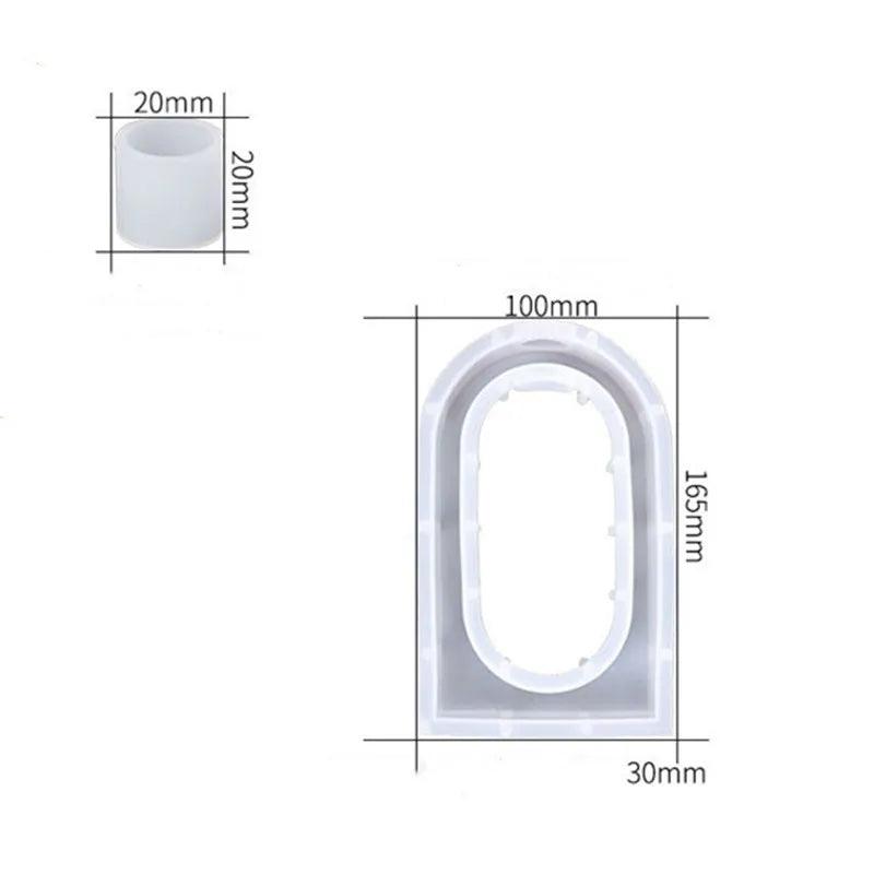 DIY Hydroponic Vase Silicone Mould Circular Arch Test Tube Water Culture Vase Gypsum Cement Mold Resin Dripping Mold Home Decor