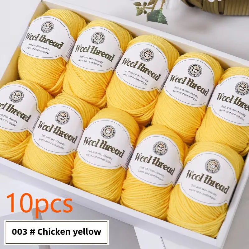 10 Pieces Australian Wool Yarn Soft and Warm Easy to Knit Sweaters Scarves DIY Knitwear