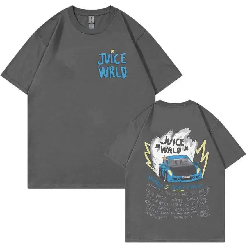 Juice WRLD T Shirt for Men and Women Casual Hip Hop Summer Sweatshirts Black Pullover for Boys and Girls