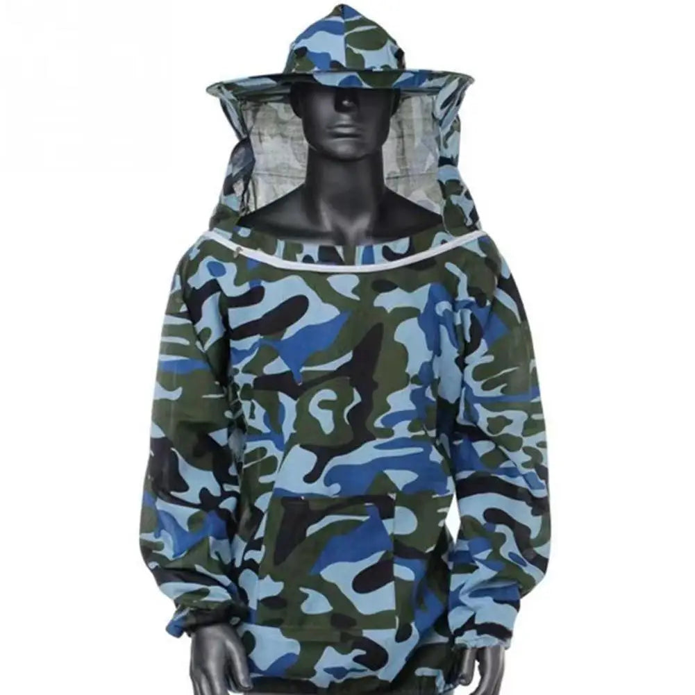 Protective Beekeeping Jacket Veil Smock Beekeeping Hat Sleeve Beekeeper Anti-bee Suit Anti-bee Bite Farming Clothing Coverall
