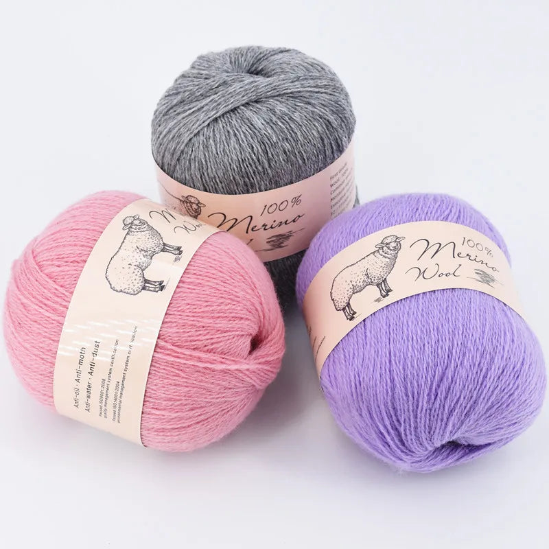 100 Percent Wool Yarn for Knitting Lightweight Crochet Thick Thread Hand Knitted Mohair Sweater Merino Wool 50g